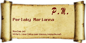 Perlaky Marianna névjegykártya